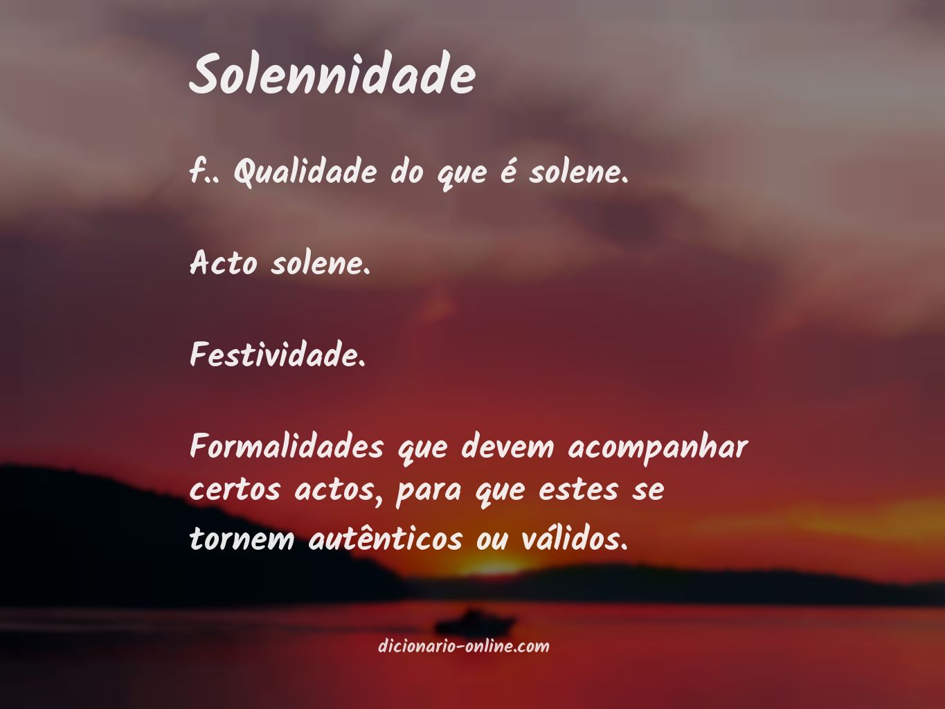 Significado de solennidade