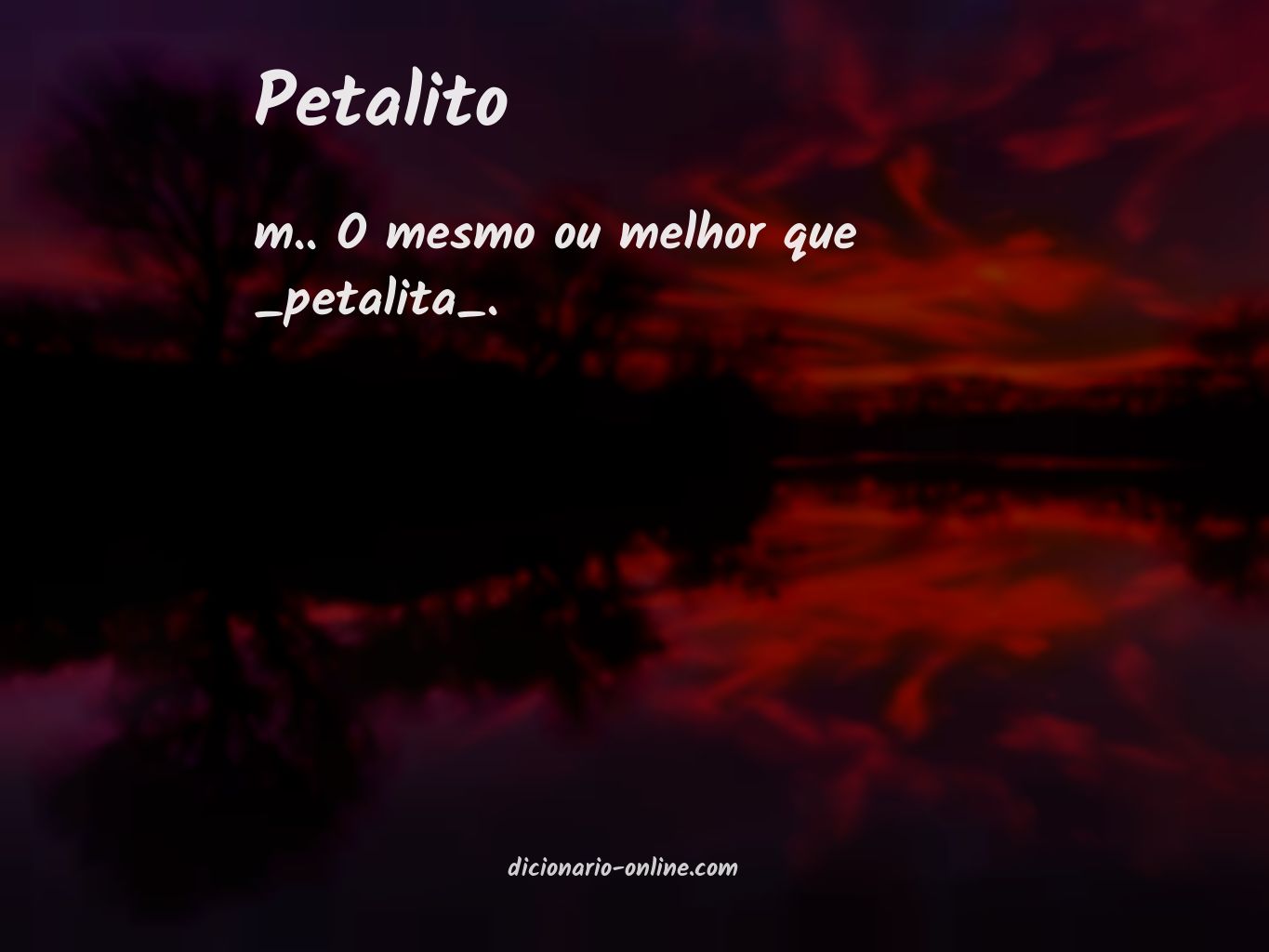 Significado de petalito