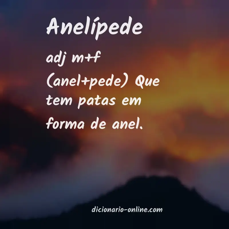Significado de anelípede