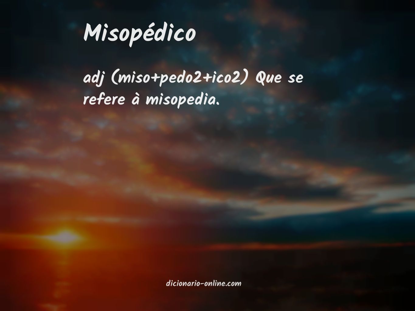 Significado de misopédico