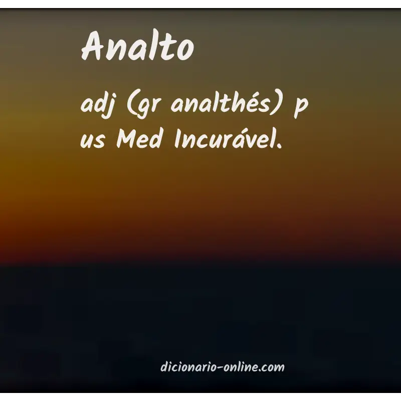 Significado de analto