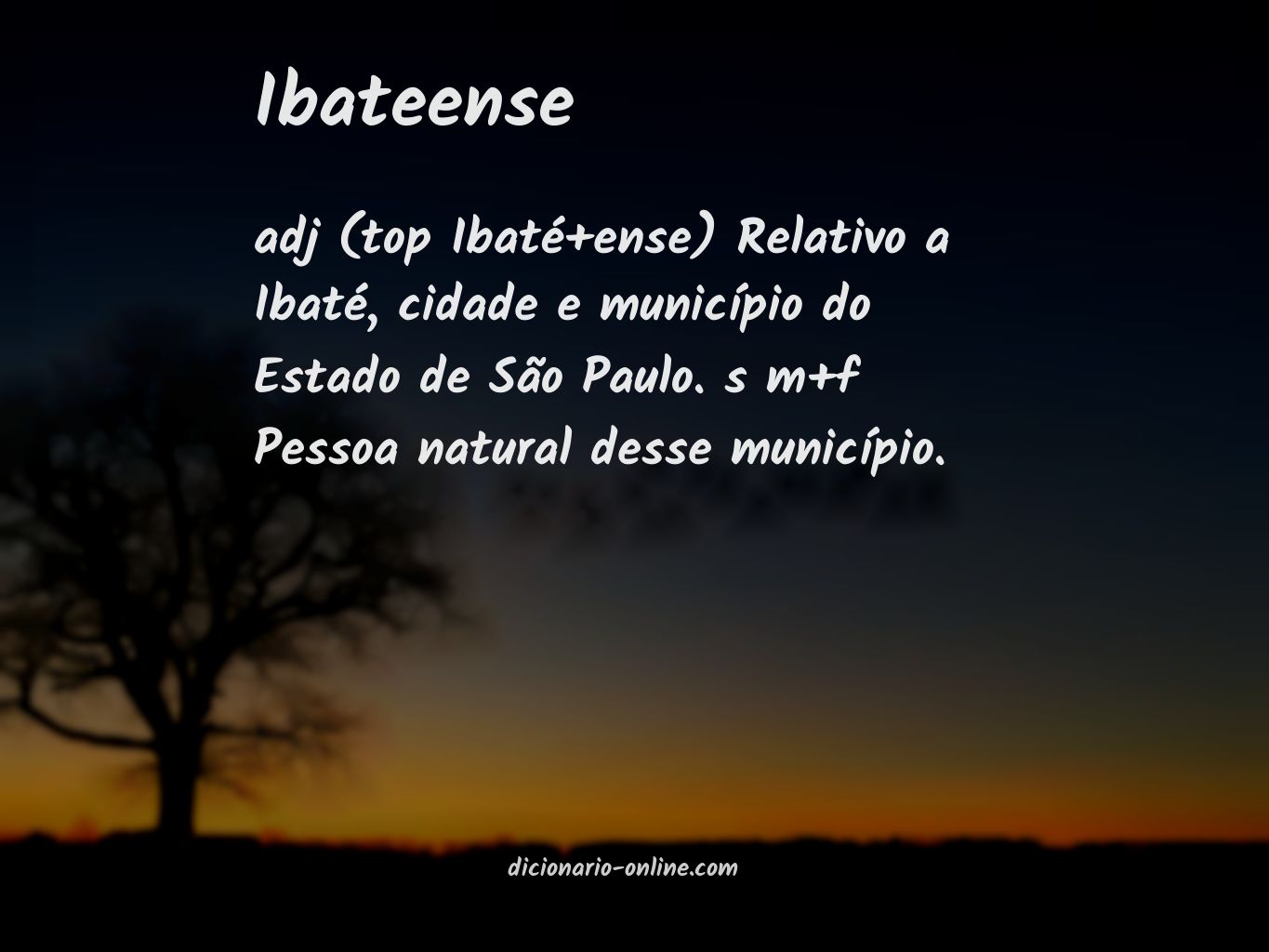 Significado de ibateense