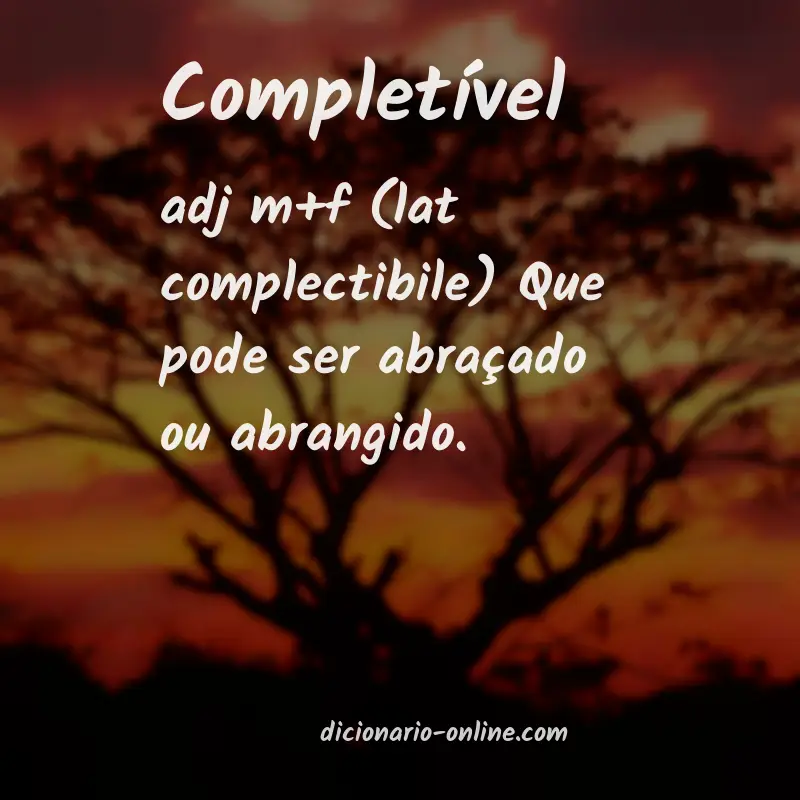 Significado de completível