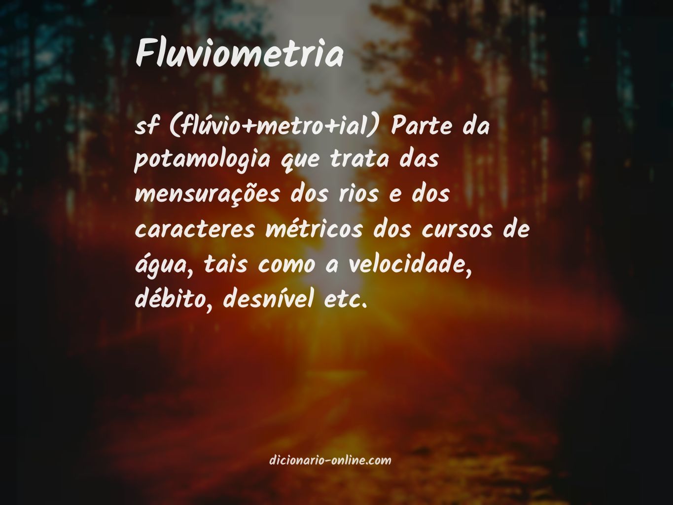 Significado de fluviometria