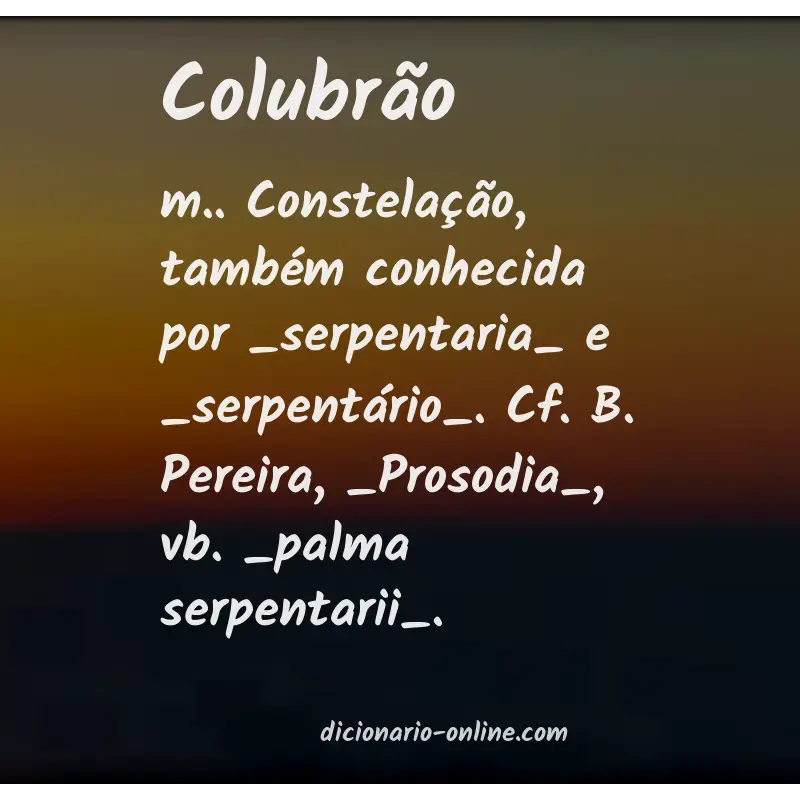 Significado de colubrão