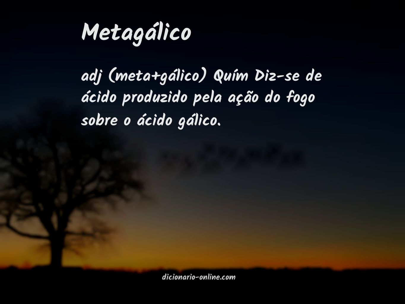 Significado de metagálico