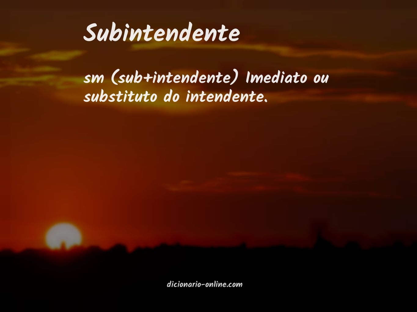 Significado de subintendente