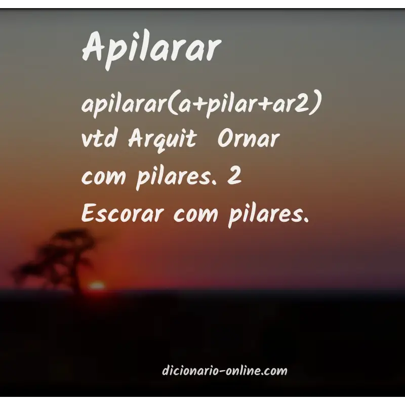 Significado de apilarar