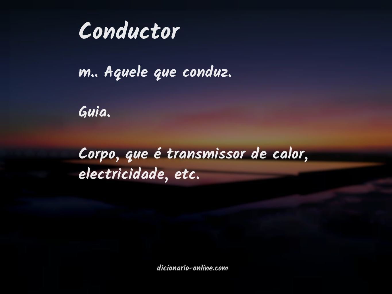 Significado de conductor