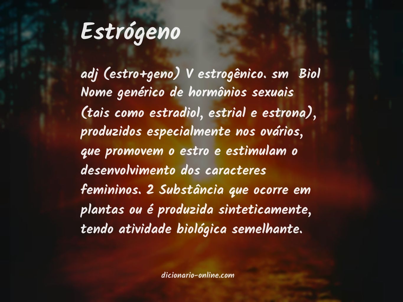 Significado de estrógeno