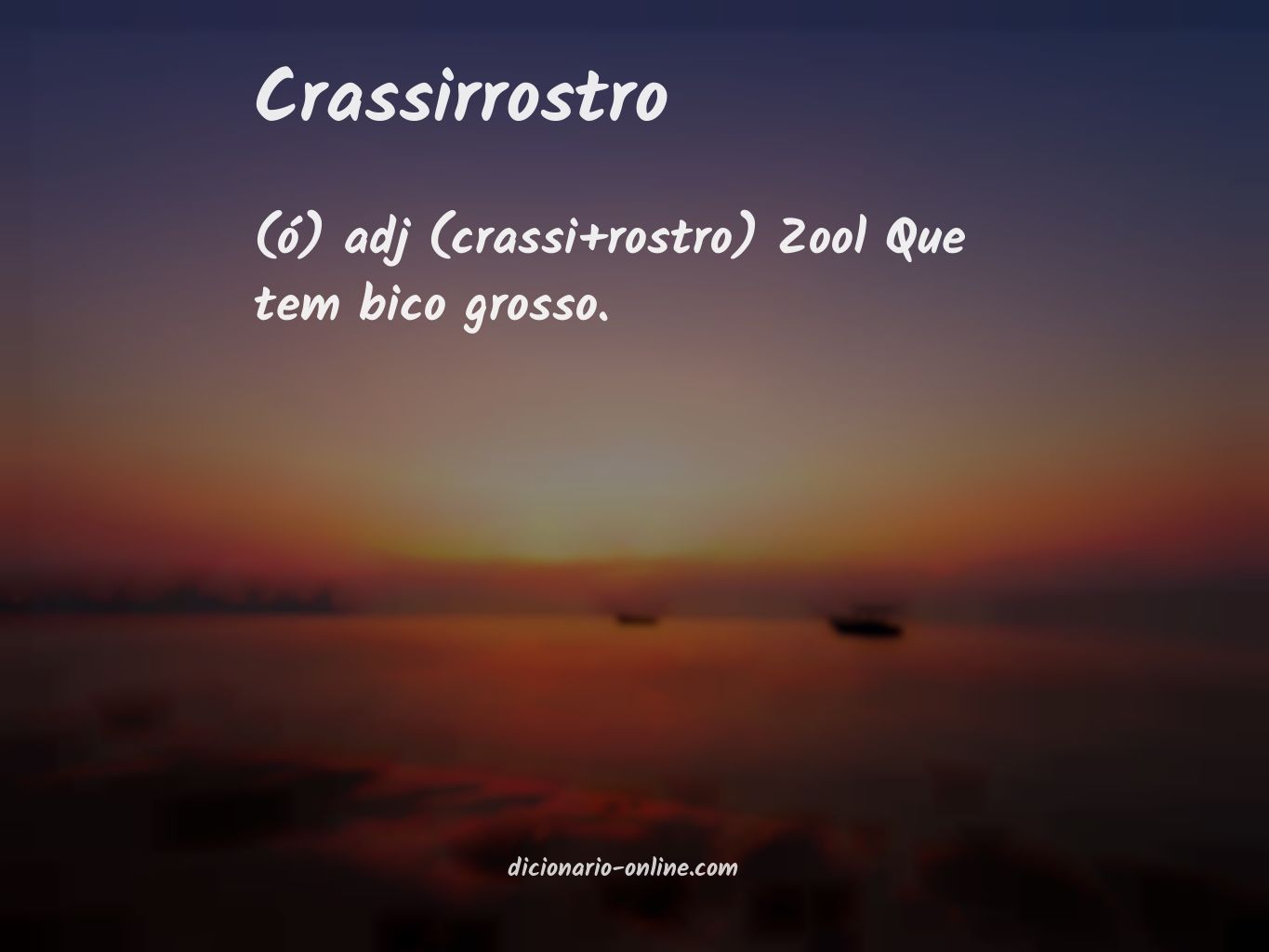 Significado de crassirrostro