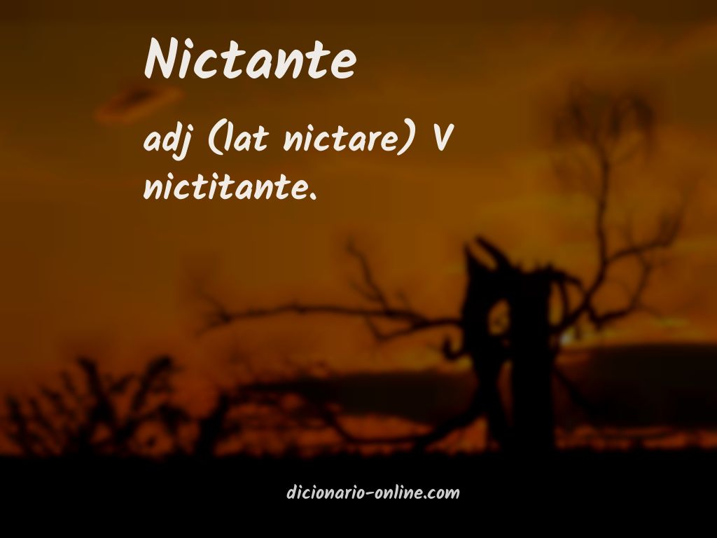 Significado de nictante