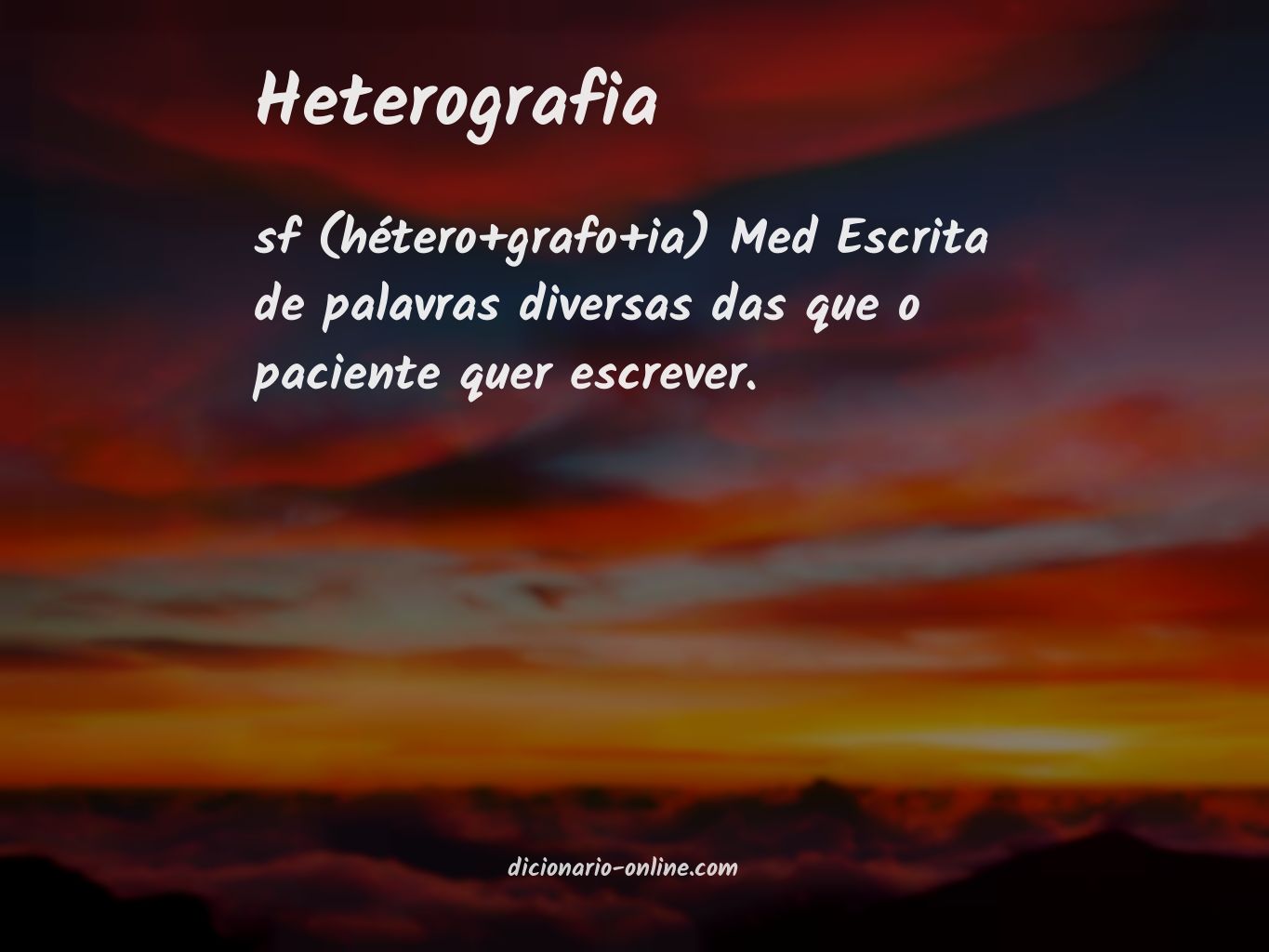 Significado de heterografia