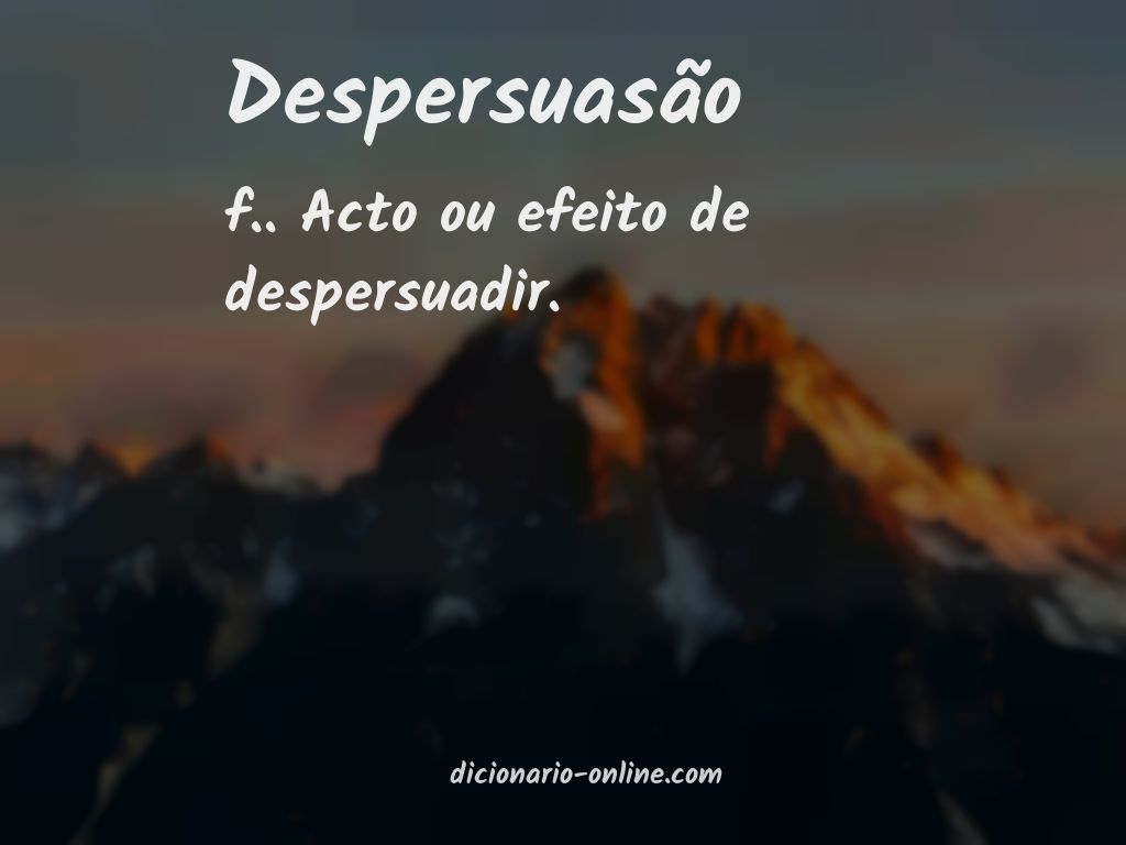 Significado de despersuasão