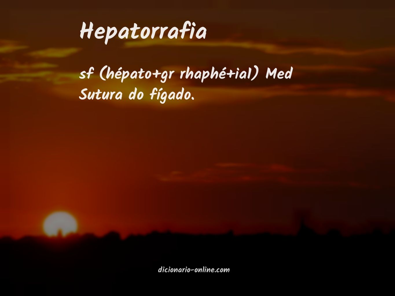 Significado de hepatorrafia