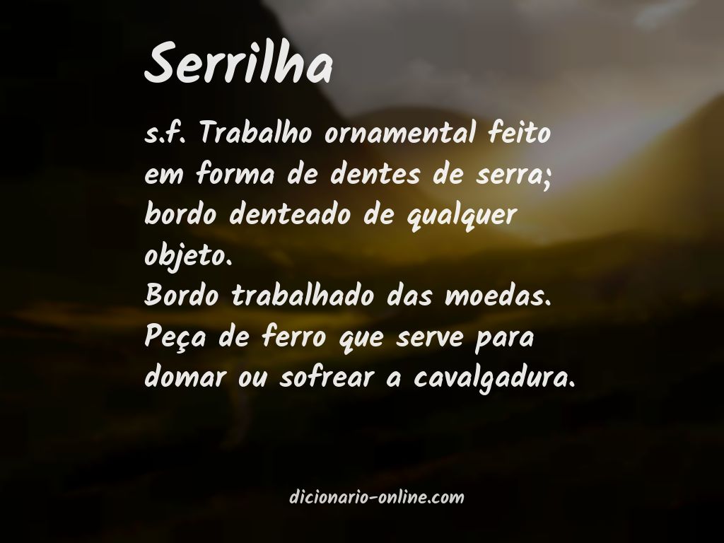 Significado de serrilha