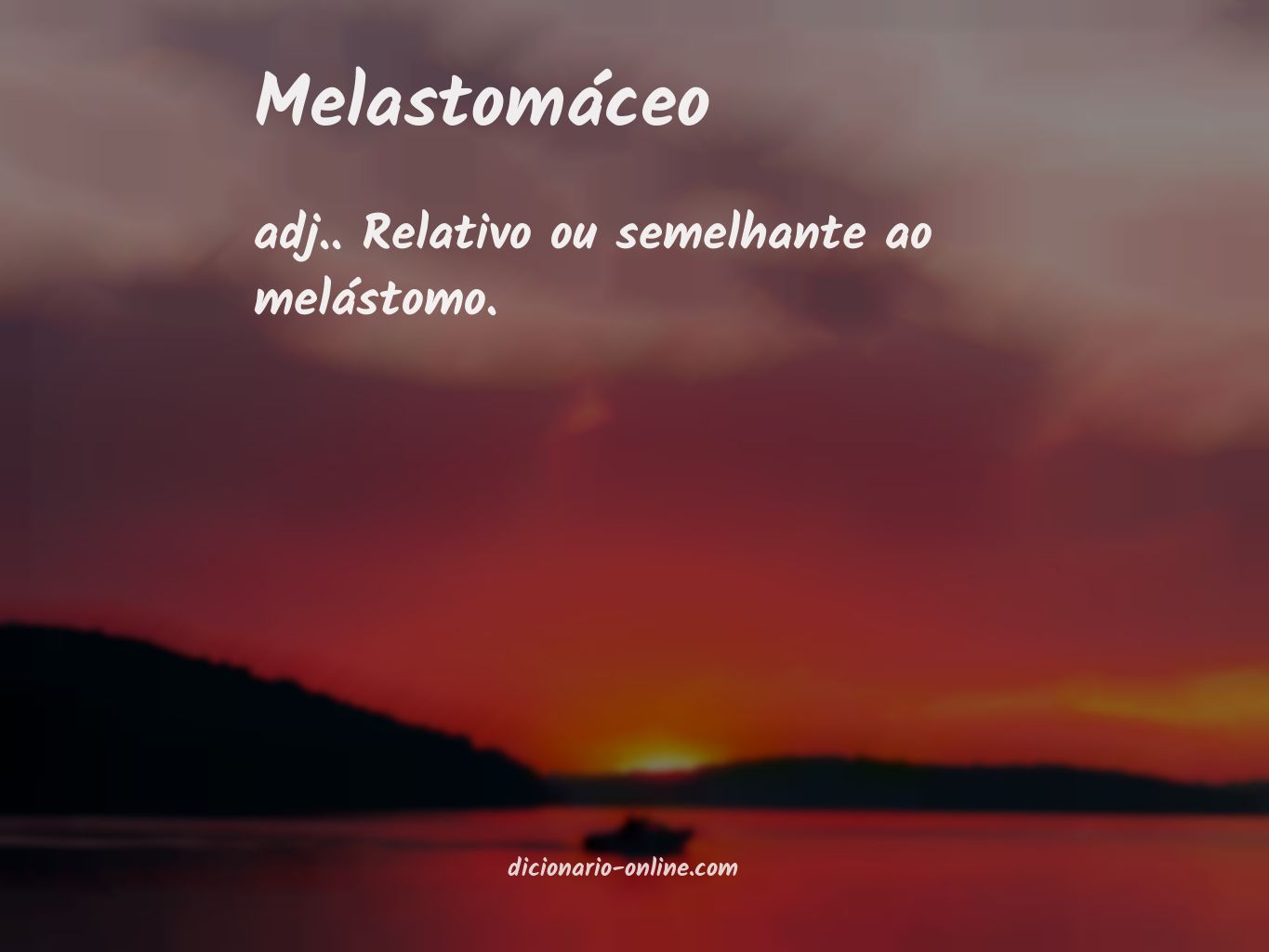 Significado de melastomáceo