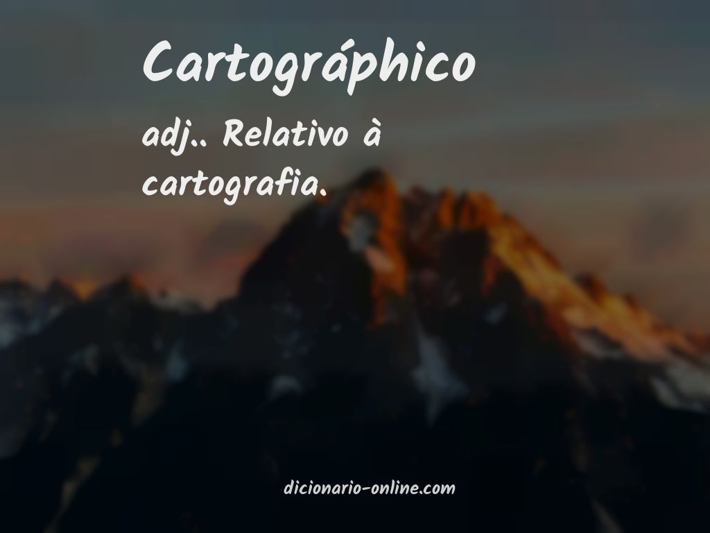 Significado de cartográphico