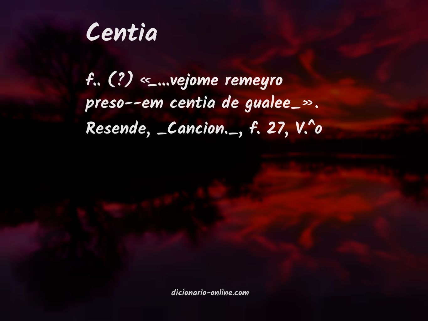 Significado de centia