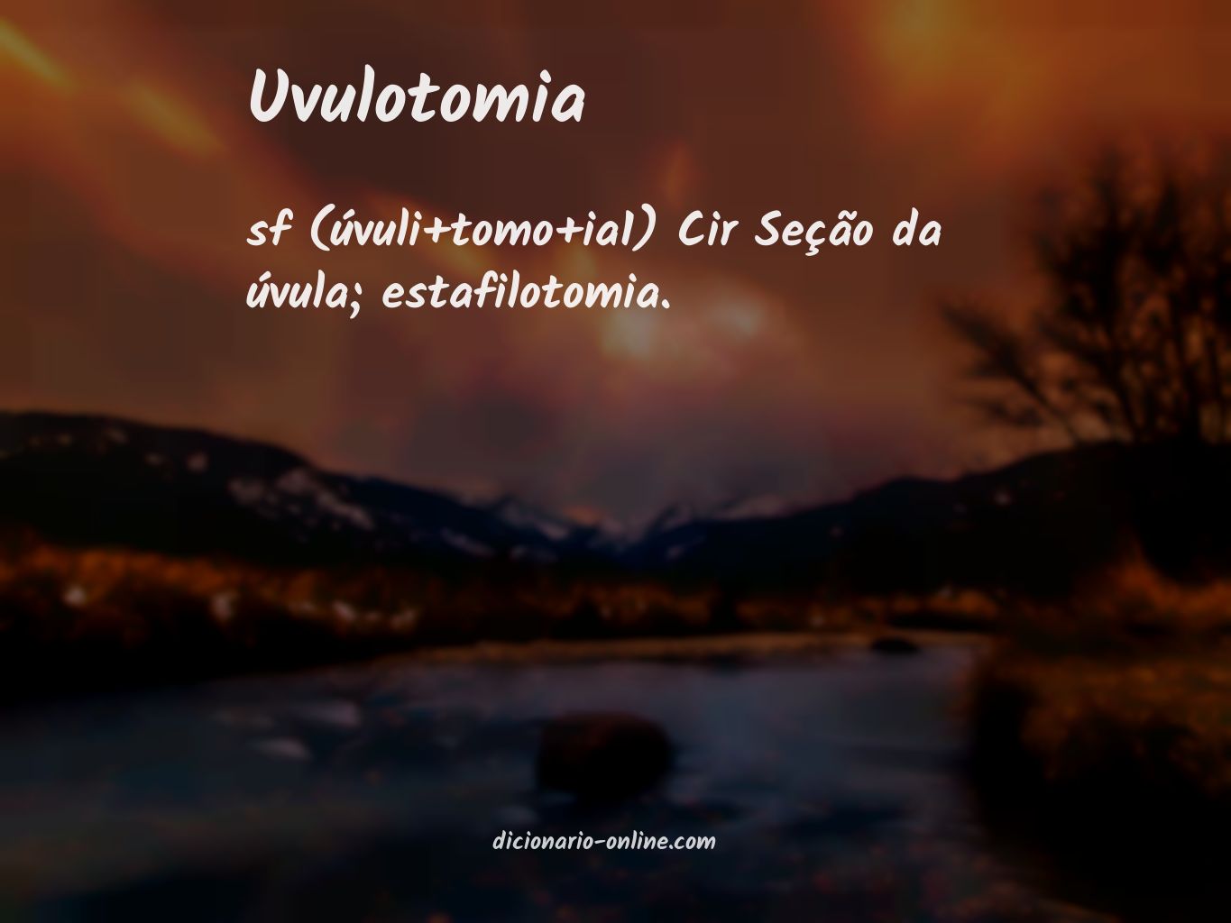 Significado de uvulotomia