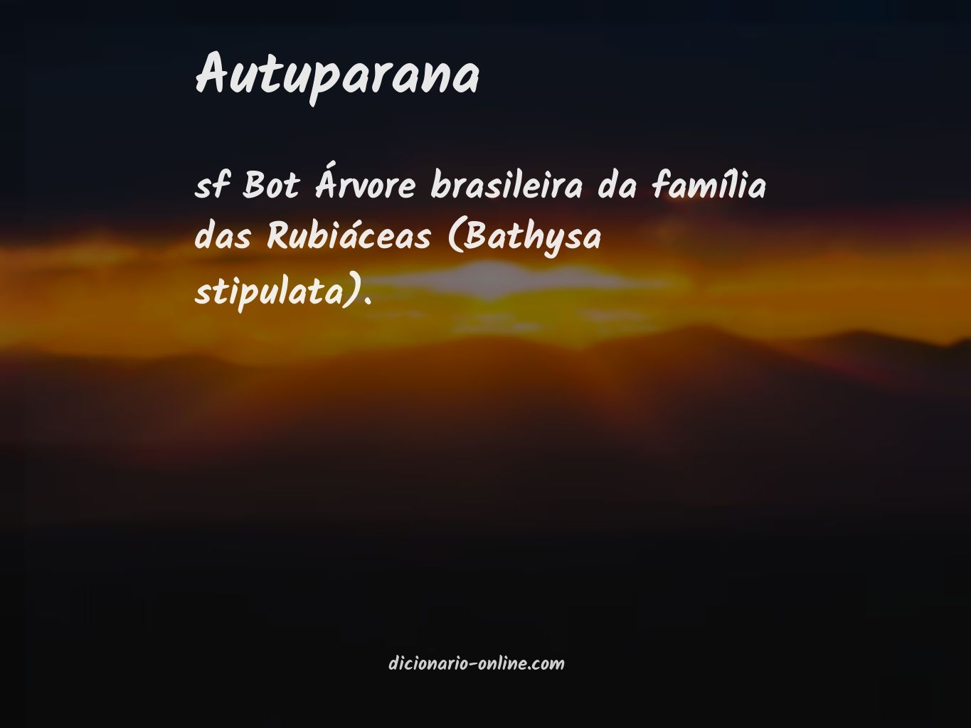 Significado de autuparana