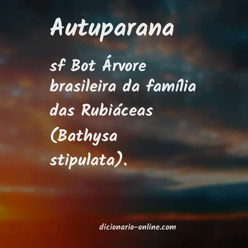 Significado de autuparana