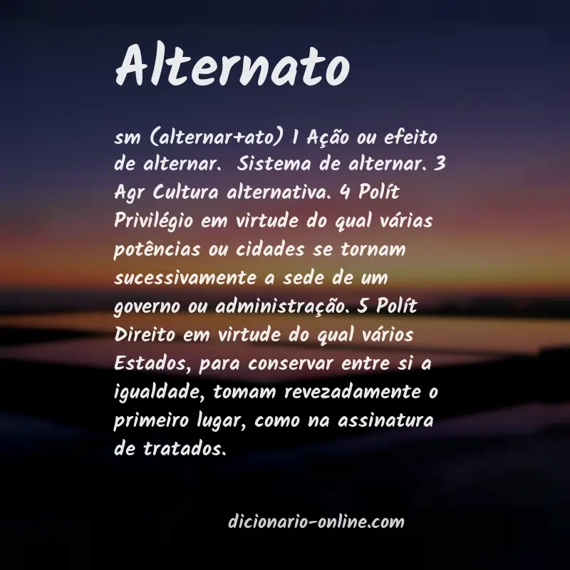 Significado de alternato