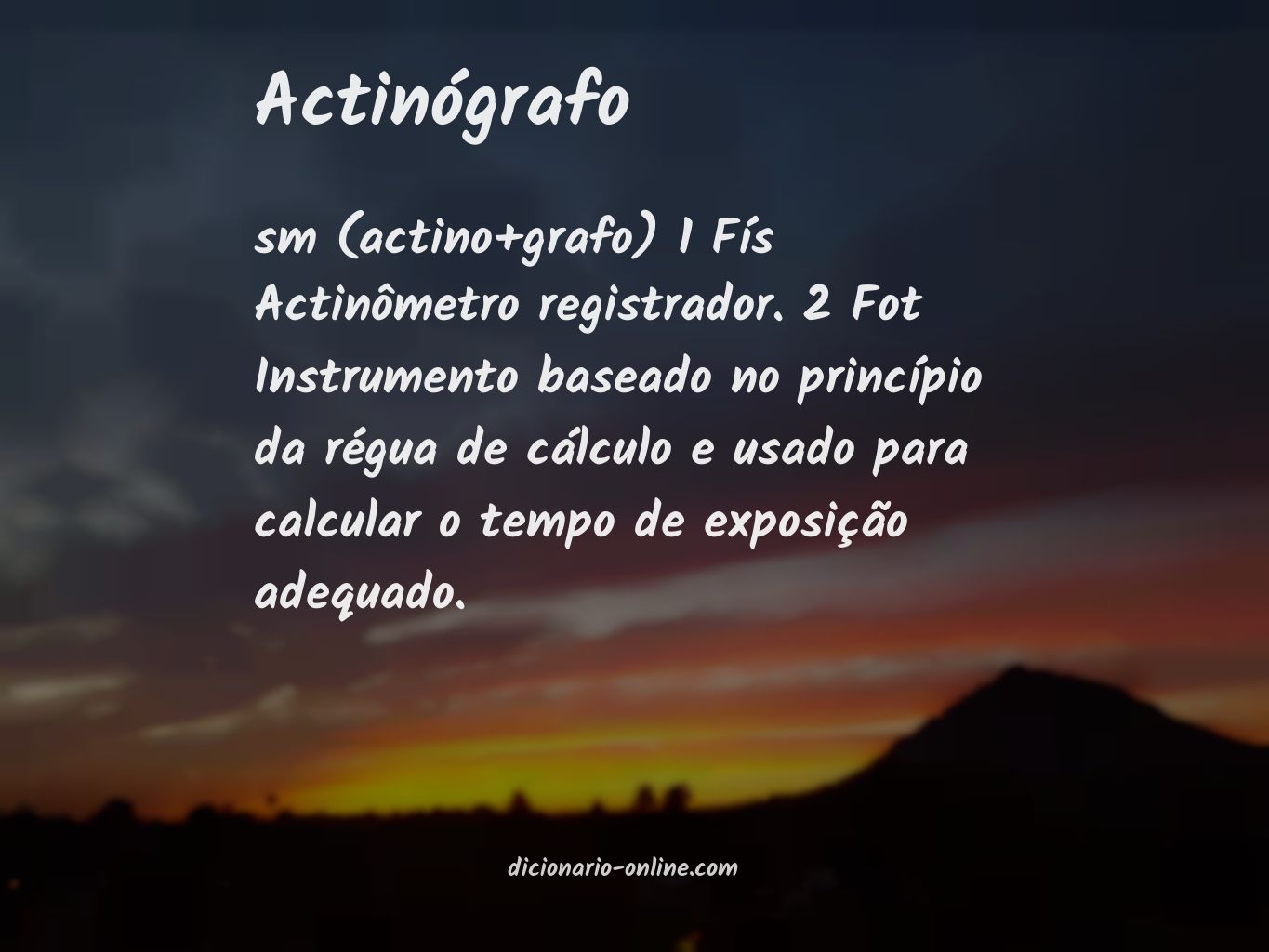 Significado de actinógrafo