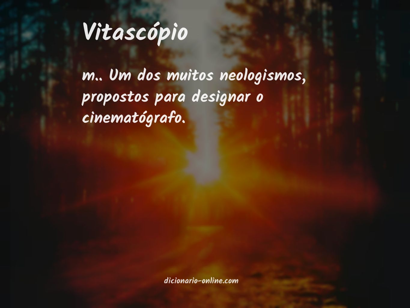 Significado de vitascópio