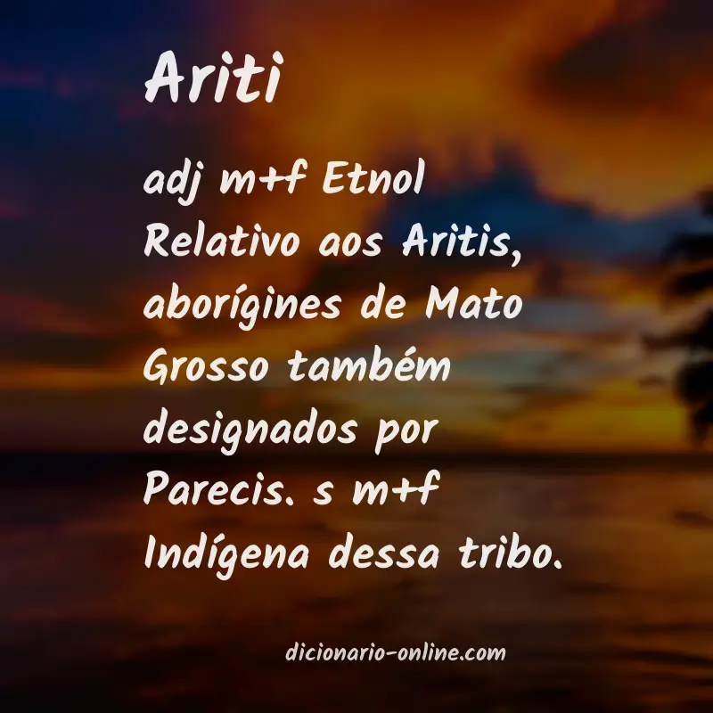 Significado de ariti