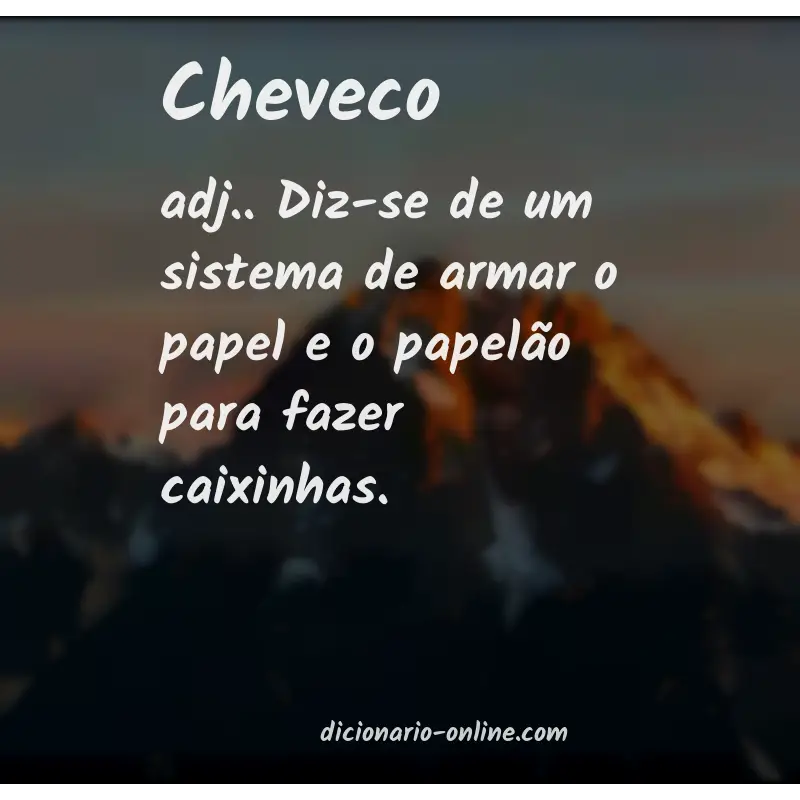 Significado de cheveco