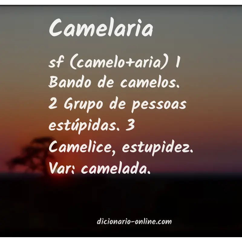 Significado de camelaria