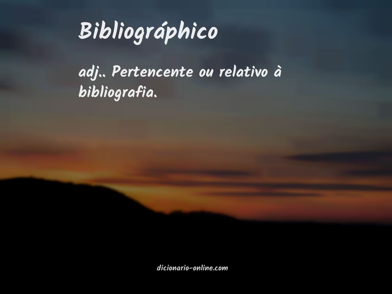 Significado de bibliográphico