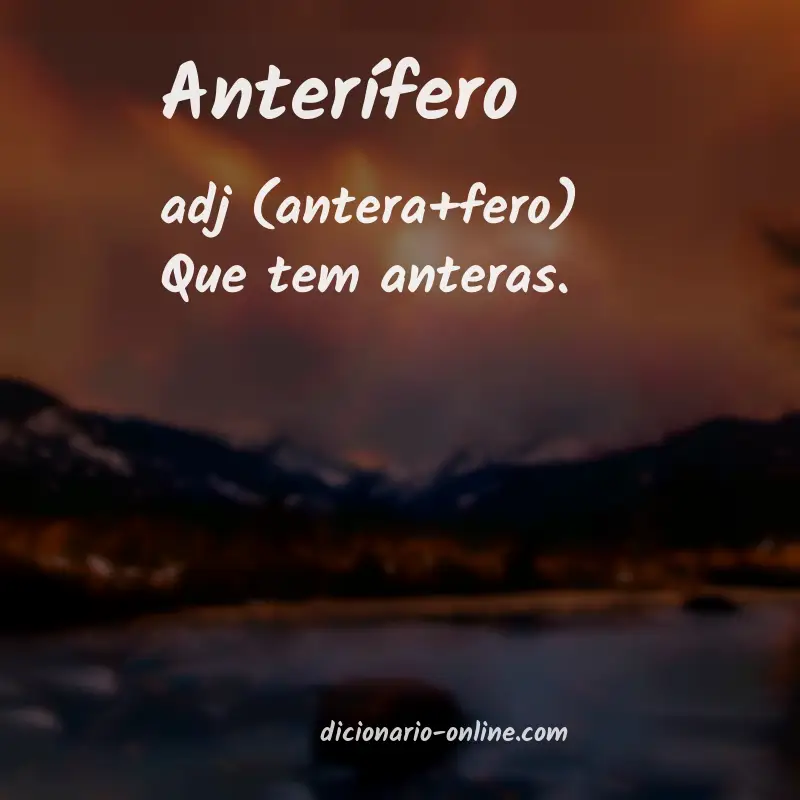 Significado de anterífero