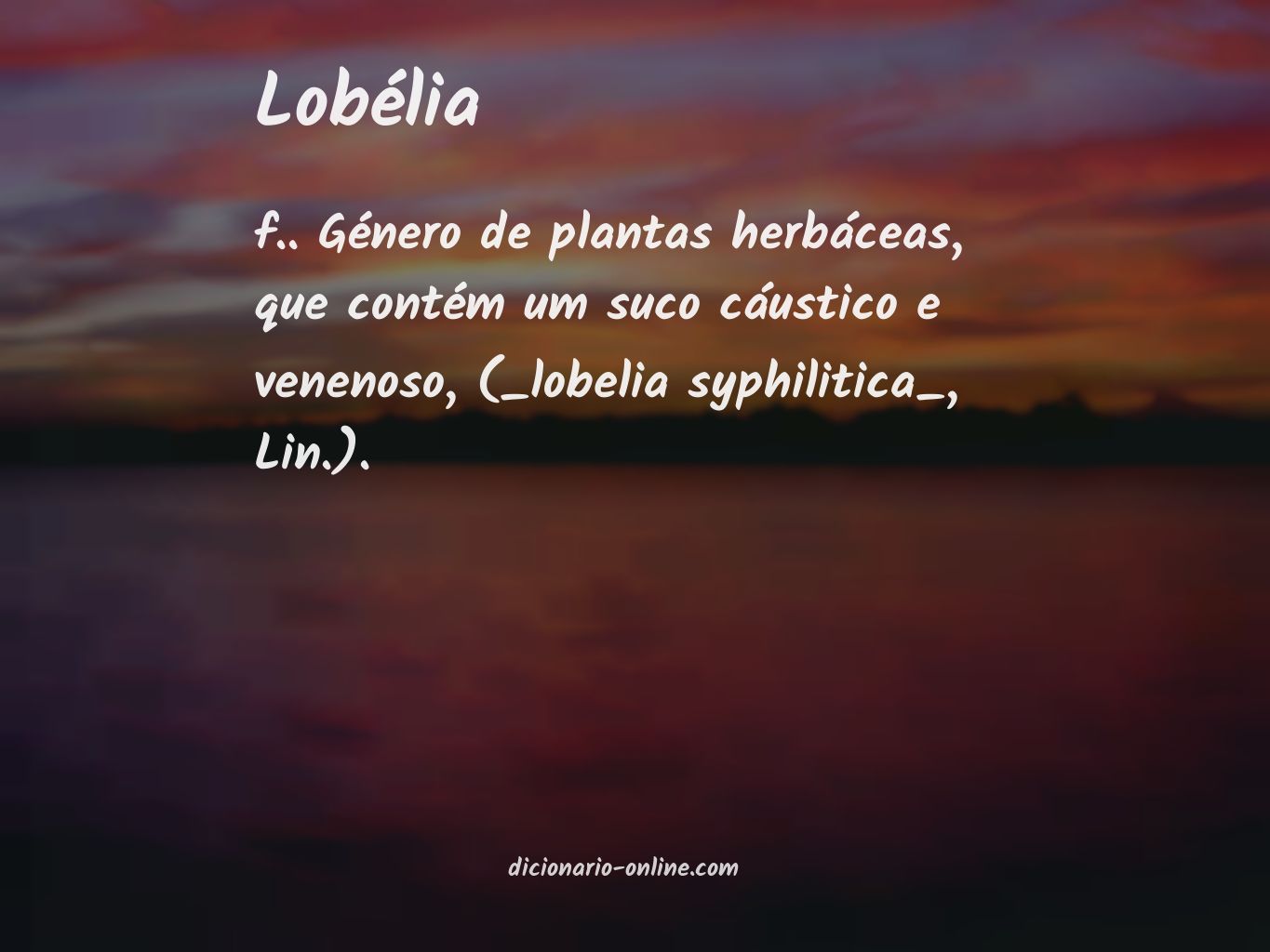 Significado de lobélia