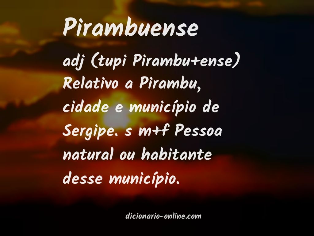 Significado de pirambuense