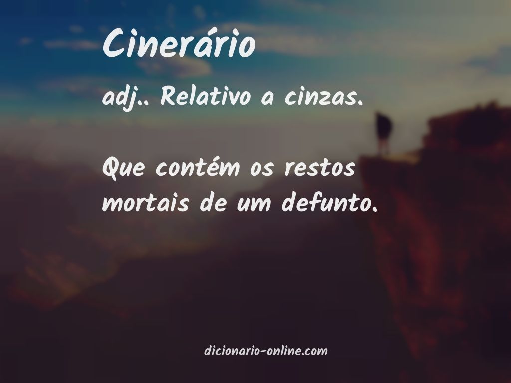 Significado de cinerário