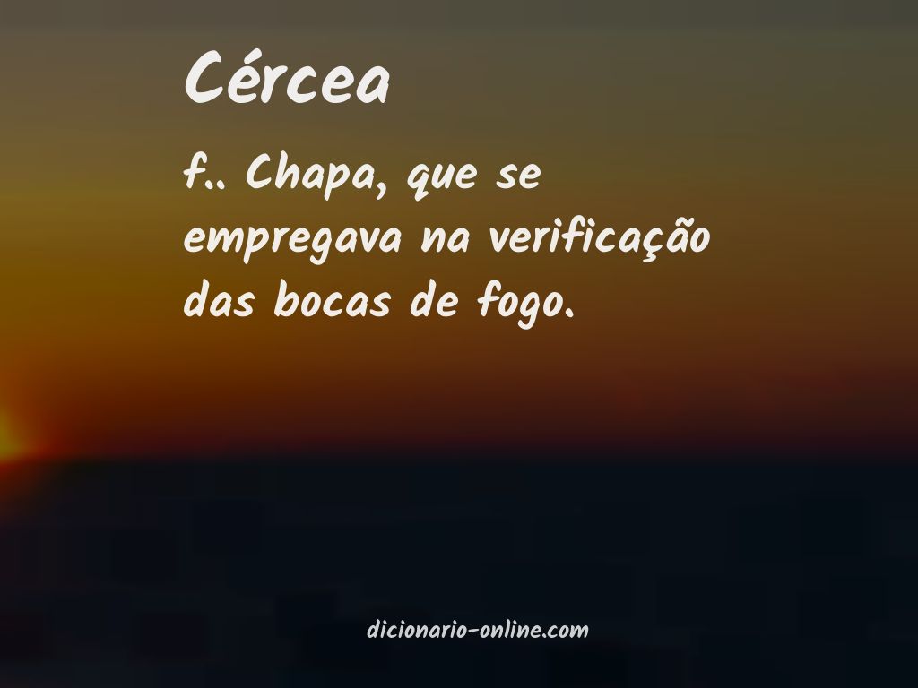 Significado de cércea