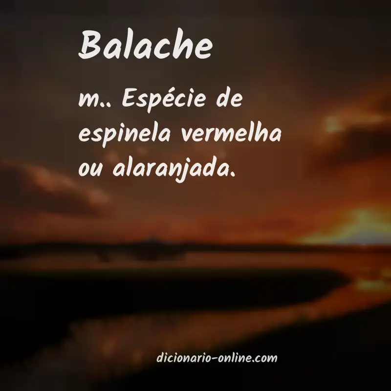 Significado de balache