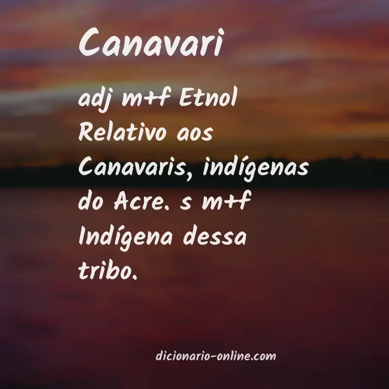 Significado de canavari