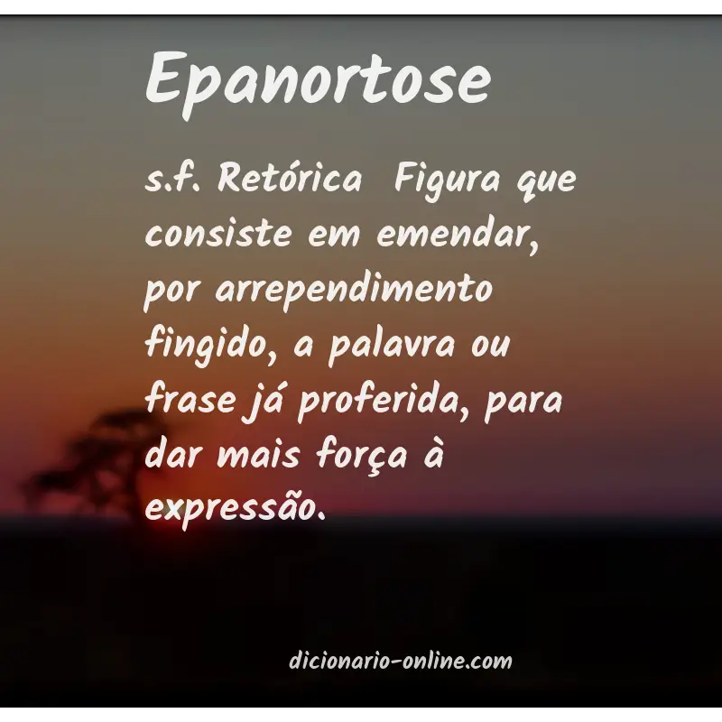 Significado de epanortose