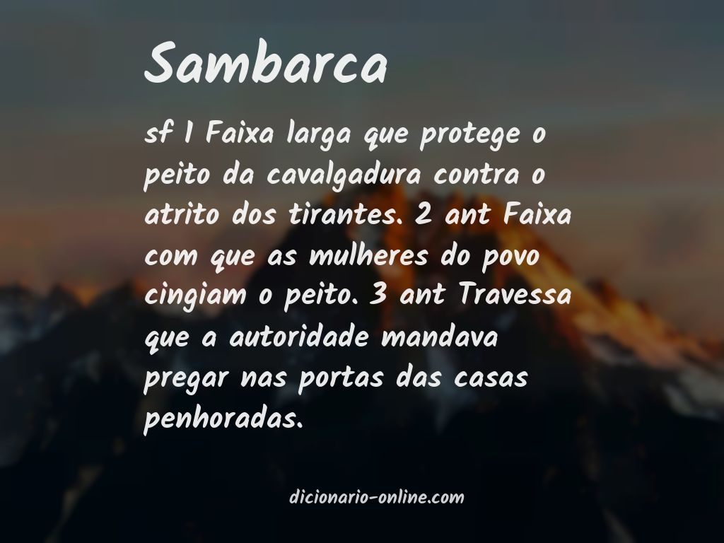 Significado de sambarca