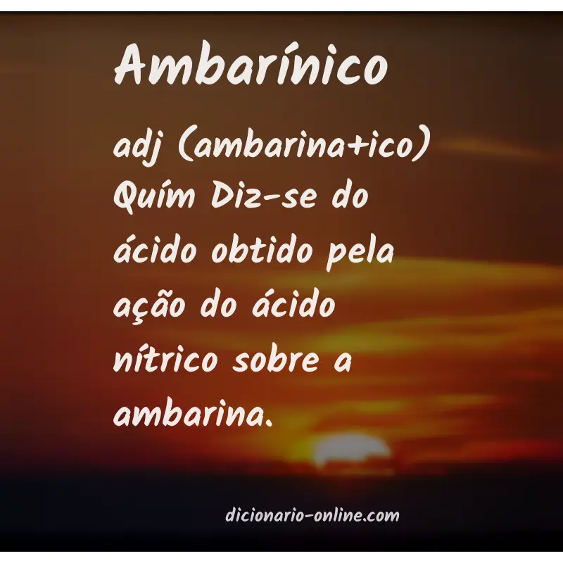 Significado de ambarínico