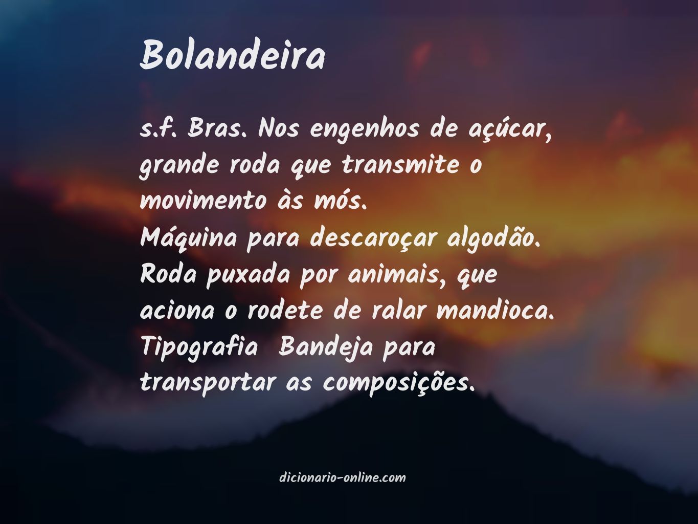 Significado de bolandeira