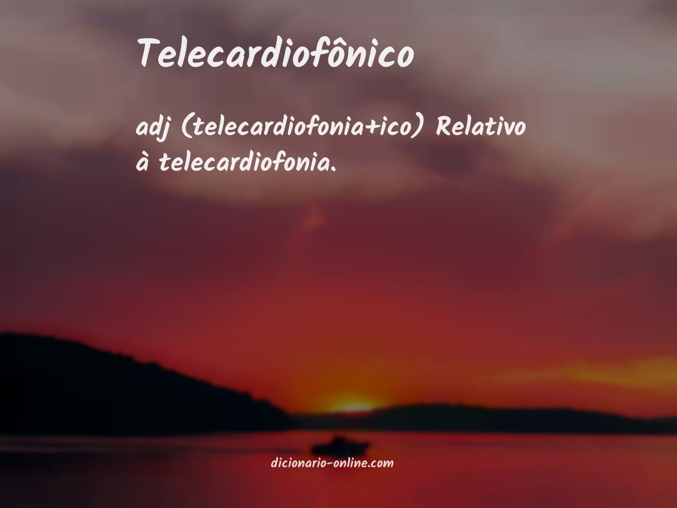 Significado de telecardiofônico