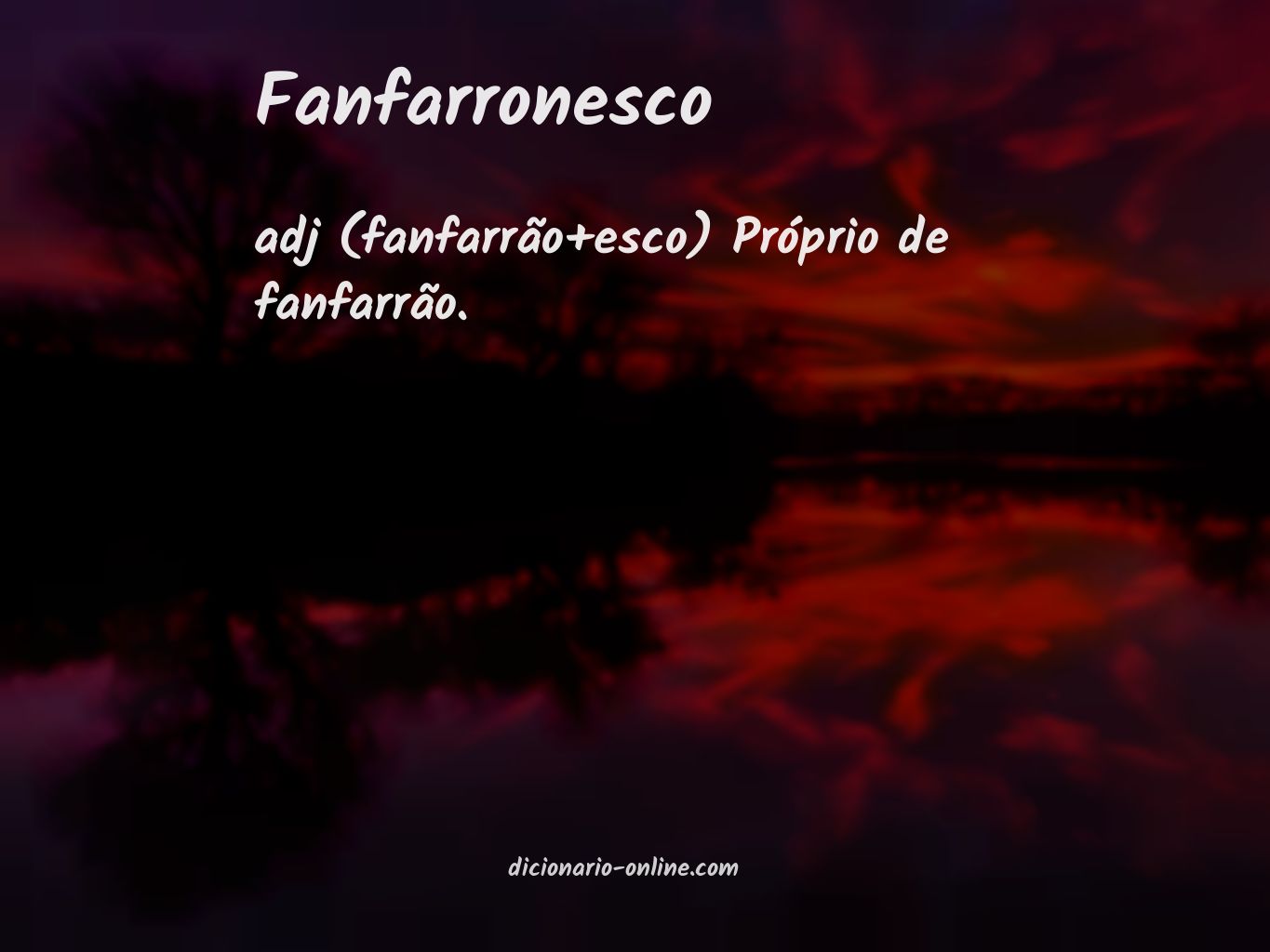 Significado de fanfarronesco