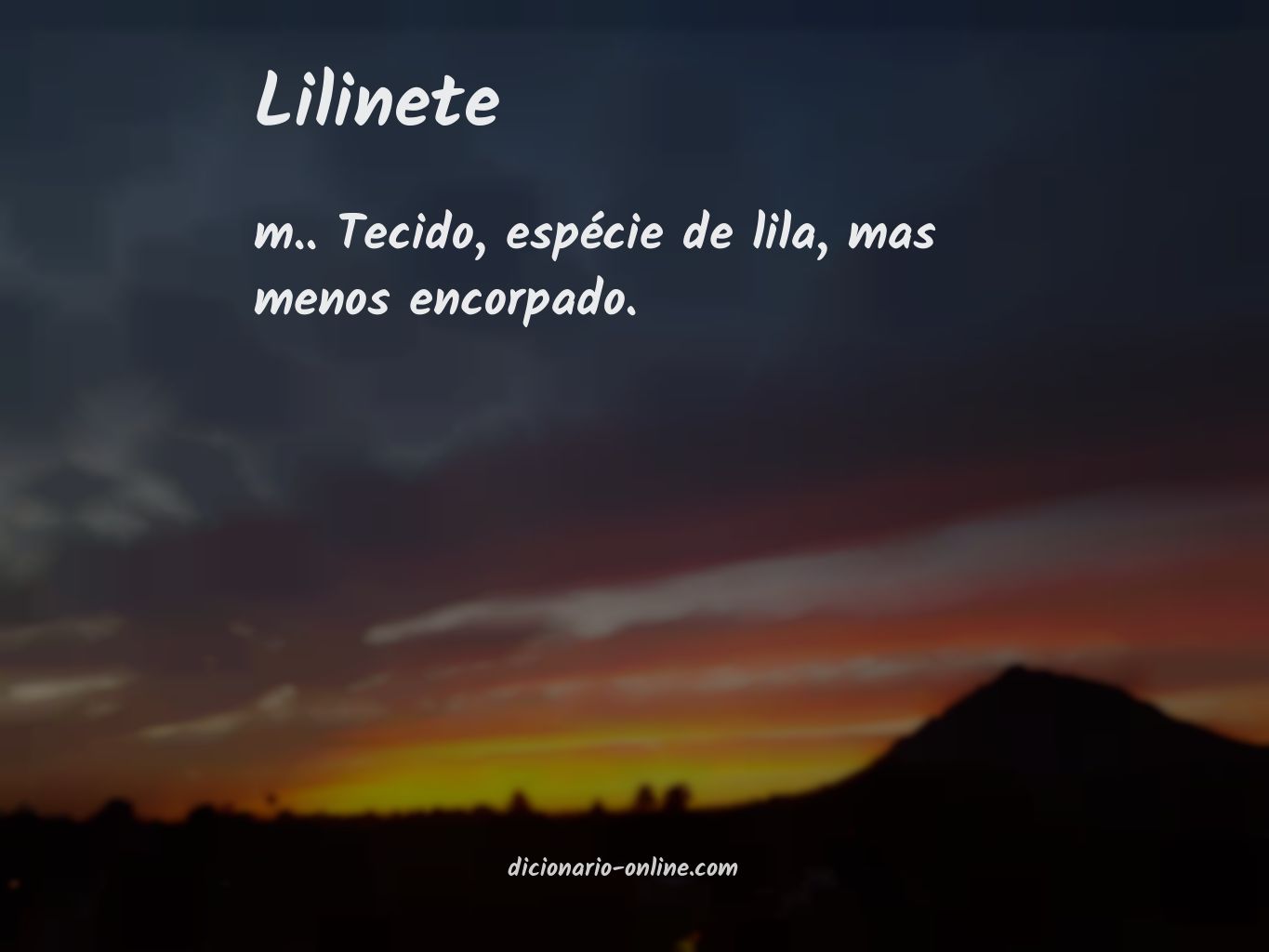 Significado de lilinete