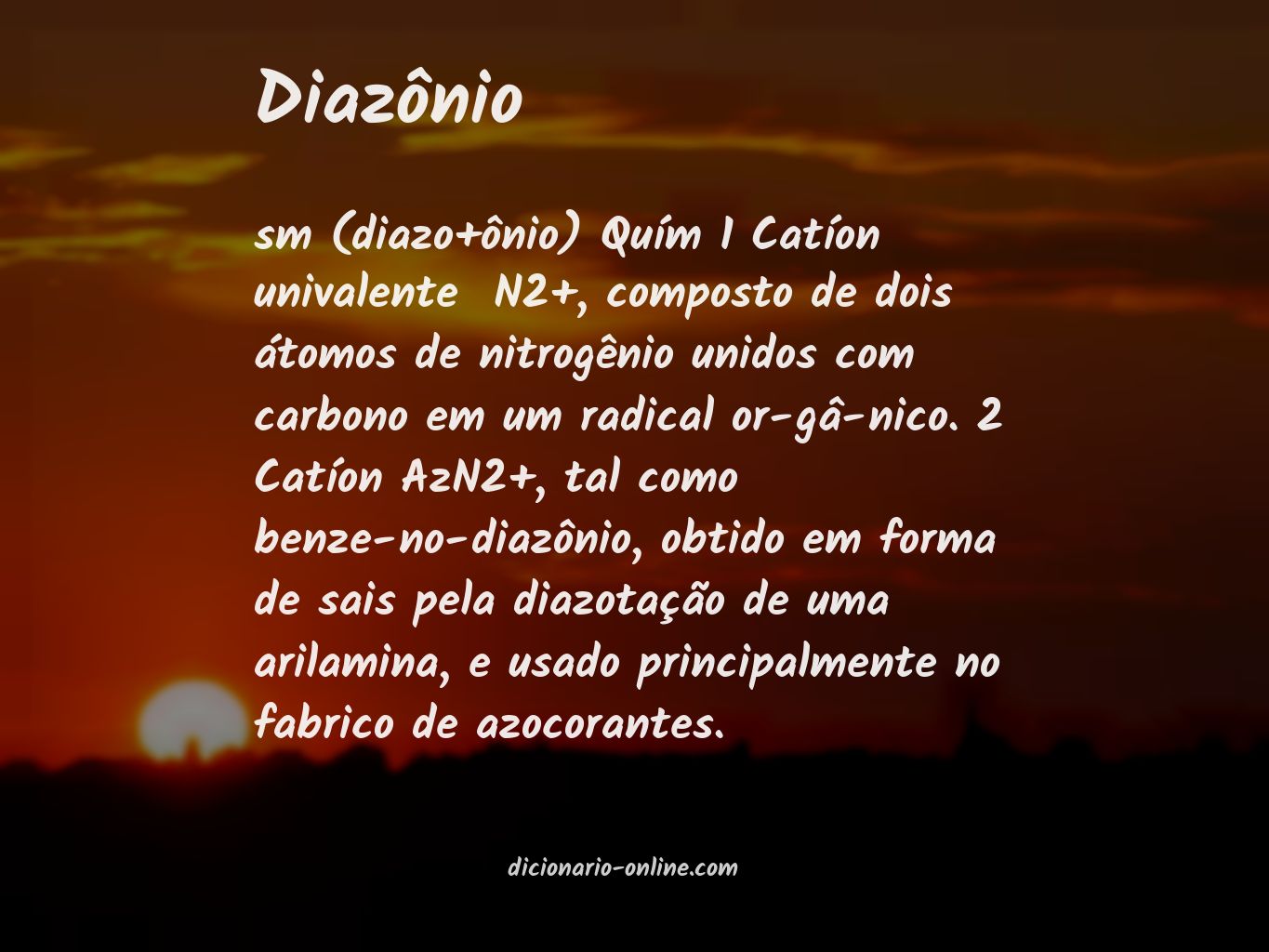 Significado de diazônio