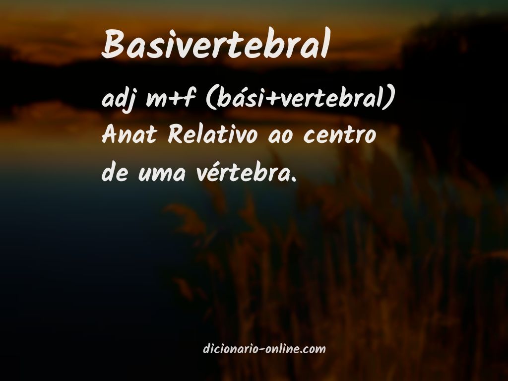 Significado de basivertebral