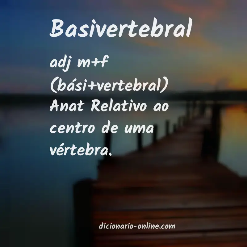 Significado de basivertebral